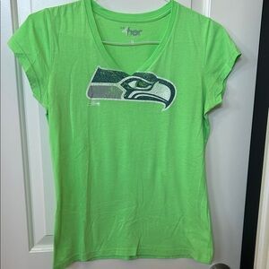 Seattle Seahawks GIII 4her by Carl Banks lime Green Women's T-Shirt Size M